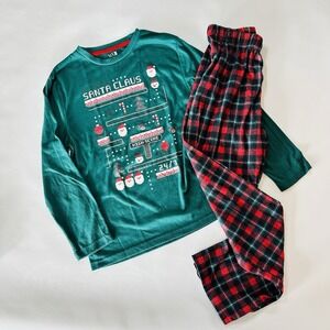 Max And Olivia Christmas PAC Man Pajamas Size L 12/14 Santa Clause